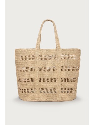 The White Company Hasır Shopper Kadın Omuz Çantası