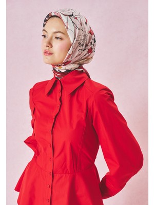 Fresh Scarfs Tales Of Love Desen Floş Viskon Eşarp Vintage Rose