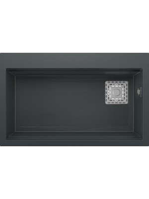 Real Stone Realstone Likya Granit Evye 755X470 mm Fonksiyonel Mutfak Evyesi - Realstone Likya Siyah