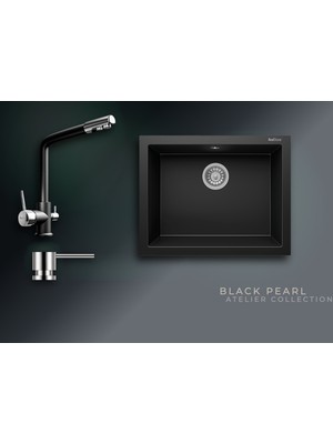 Real Stone Black Pearl Collection Gordion 60 K012 & Abant Premium Mutfak Koleksiyonu