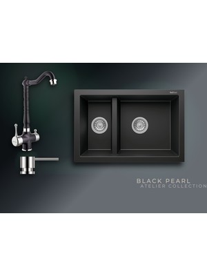 Real Stone Black Pearl Collection Bergama P018 & Ares Premium Mutfak Koleksiyonu