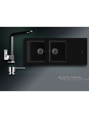 Real Stone Black Pearl Collection Esila P021 & Göksu Premium Mutfak Koleksiyonu