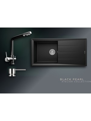 Real Stone Black Pearl Collection Efes 100 P012 & Abant Premium Mutfak Koleksiyonu
