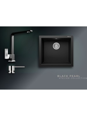 Real Stone Black Pearl Collection Gordion 52 K005 & Göksu Premium Mutfak Koleksiyonu