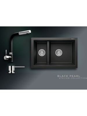 Real Stone Black Pearl Collection Bergama P018 & Sümela Premium Mutfak Koleksiyonu