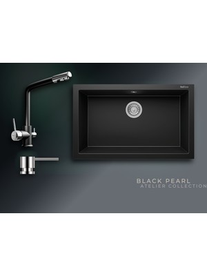 Real Stone Black Pearl Collection Gordion 77 K013 & Abant Premium Mutfak Koleksiyonu