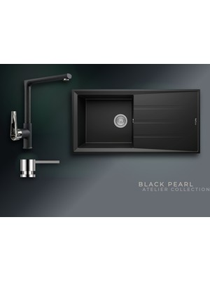 Real Stone Black Pearl Collection Efes 100 P012 & Vesta Premium Mutfak Koleksiyonu