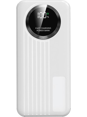 S-Link IP-G220 20000MAH PD20W+QC3.0 Dahili Kablolu Beyaz LCD Taşınabilir Pil Şarj Cihazı Powerbank 