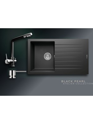 Real Stone Black Pearl Collection Troya 86 P004 & Abant Premium Mutfak Koleksiyonu
