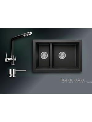 Real Stone Black Pearl Collection Bergama P018 & Abant Premium Mutfak Koleksiyonu