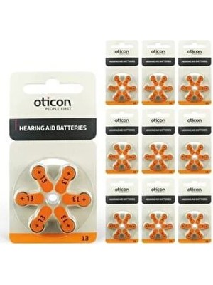 Oticon 13 Numara Işitme Cihazı Pili 6X10 60 Adet