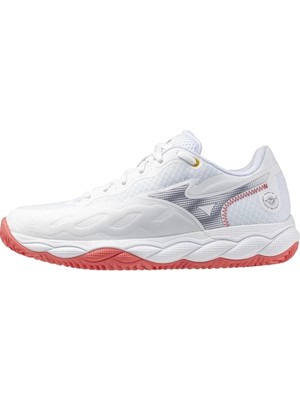Mizuno Wave Enforce Court cc Kadın Tenis Ayakkabısı Beyaz Hafif ve Esnek Taban Yapısı