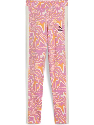 Puma Kadın / Kız Pembe Puma Lava Land Leggings Pembe Kız Çocuk Tayt