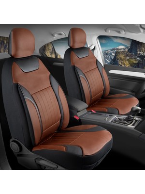 Şahinler Oto Aksesuar Proton Persona Full Deri Oto Koltuk Kılıfı Ön Arka Set Tarçın Edition Şhn