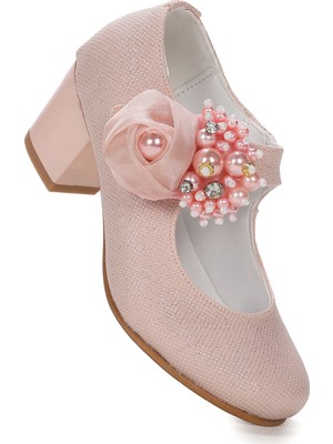 Kiko Kids Angelina Kum Simli Günlük Kız Çocuk 4 Cm Topuklu Abiye Ayakkabı