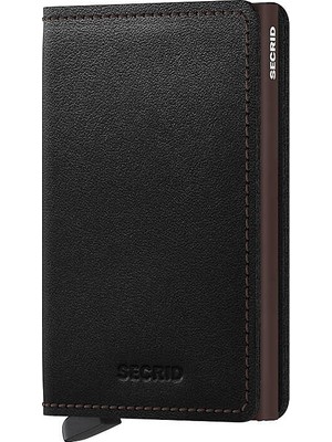 Secrid Slimwallet Matte Cüzdan, Siyah-Kahverengi