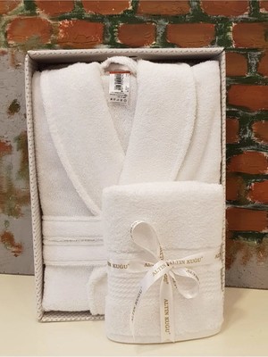 Özdilek Trendy Şalyaka Bornoz + Baş Havlusu Beyaz S/m Beden
