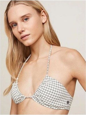 Tommy Hilfiger Kadın / Kız Bej Tommy Hilfiger Halter Bandeau Rp, 0gk Bej Kadın Bikini Üstü