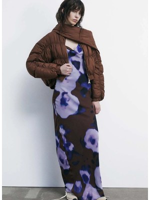 Patrizia Pepe Kahverengi Kadın Standart Fit Mont 8O0180
