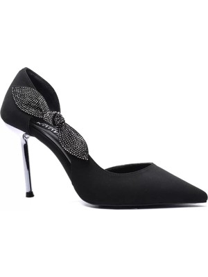 Kuum London Kuum K25-820, Siyah Stiletto 9 Cm Kadın Abiye Ayakkabı