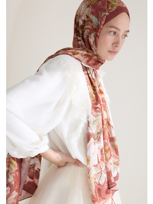 Fresh Scarfs Astra Floş Viskon Şal Tarçın Kabuğu