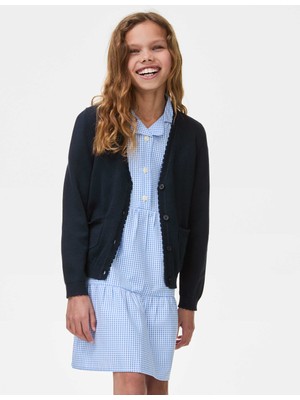 Marks & Spencer Saf Pamuklu Regular Fit Okul Hırkası (2-18 Yaş)