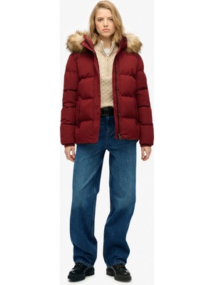 Superdry Bordo Kadın Standart Fit Mont W5011929A