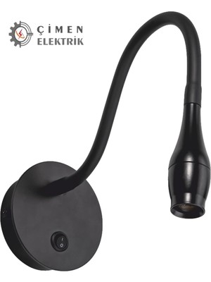 Moresun Buğz Eco Lounge Cata Ct 5232 Siyah Kasa LED Aplik 3W 3200K Gün Işığı