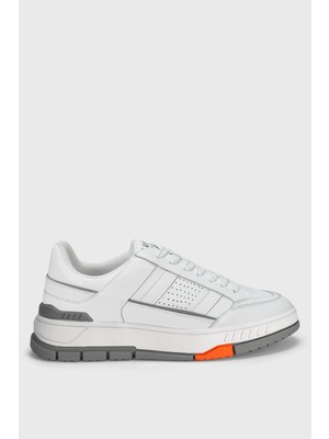 Lufian Edwın Erkek Deri Sneaker Ayakkabı Beyaz