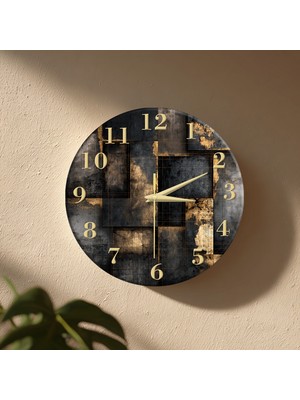 No 26 Dekor Dekoratif Duvar Saati – 33 cm Uv Baskılı Mdf Duvar Saati