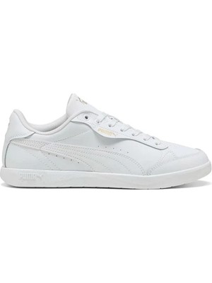 Puma Kadın Spor Ayakkabı Beyaz Suni Deri Kauçuk Taban ile Düz Topuklu Rahat Kullanım