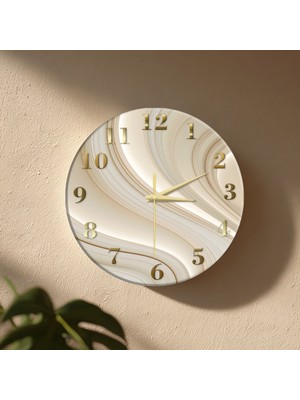 No 26 Dekor Dekoratif Duvar Saati – 33 cm Uv Baskılı Mdf Duvar Saati