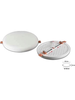 Adal 1536 36W Backlight Ayarlanabilir Sıva Altı Yuvarlak LED Panel