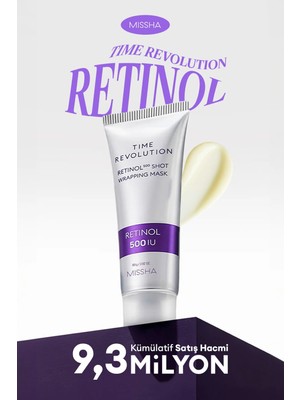 MISSHA Retinol İçerikli Kırışıklık Karşıtı Soyulabilen Maske Time Revolution Retinol 500 Shot Wrapping Mask