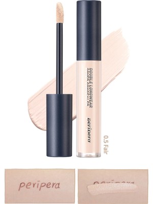 Hafif Yapılı Gün Boyu Yüksek Kapatıcı PERIPERA Double Longwear Cover Concealer (0,5 Fair)