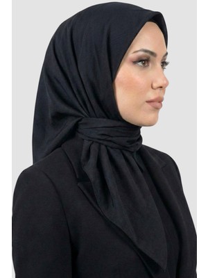 Hadiora Kadın Siyah Deluxe Bambu Crush Eşarp