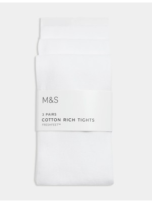 Marks & Spencer 3'lü Freshfeet™ Külotlu Çorap Seti (2-16 Yaş)