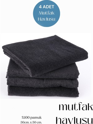 Empressco Set 4 Mutfak ve El Yüz Havlusu, Şık ve Dayanıklı, Hızlı Kuruma