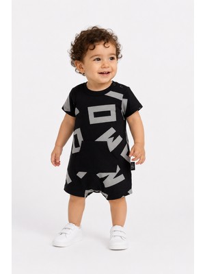 Unisex Kanguru Cepli Bebek Şort Tulum 10561