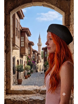 Zeora Home Kadın Örgü Bere Yazlık Hasır Bere Jüt Görünümlü El Yapımı Şık Günlük Kullanım Bohem Stil Şapka Fransız Bere