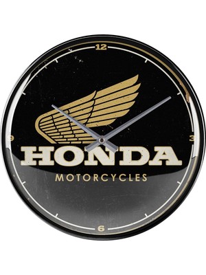 Nostalgic-Art Retro Duvar Saati, Ø 31 Cm, Honda Mc – Motosikletler – Honda Aksesuar Hayranları Için Hediye Fikri, Orijinal Lisanslı Ürün (Olp), Büyük Mutfak Saati, Vintage Tasarım