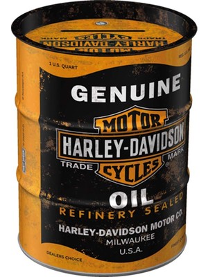 Nostalgic-Art Retro Kumbara, 600 Ml, Harley-Davidson – Genuine Oil – Motosikletçiler Için Hediye Fikri, Orijinal Lisanslı Ürün (Olp), Metal Kumbara, Vintage Sac Kumbara