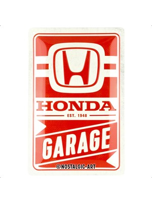 Nostalgic-Art Retro Sac Levha, 20 x 30 Cm, Honda Garajı, Honda Hayranları Için Hediye Fikri, Resmi Lisanslı Ürün (Olp), Metal Vintage Tasarım