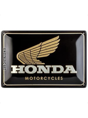 Nostalgic-Art Retro Sac Levha, Honda – Motosiklet Tutkunları Için Hediye Fikri, Metal, Dekorasyon Için Vintage Tasarım, 20 x 30 cm