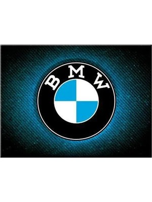 Nostalgic-Art 14385-BMW-LOGO Mavi Parlatıcı, Mıknatıs 6 x 8 Cm, Renkli, 6x8 cm