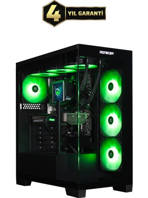 Monster Tulpar TD3 V3.3.4 Amd Ryzen 7 9700X B850 Anakart 16 GB RAM 1 TB SSD RTX 5070 Windows 11 Masaüstü Oyun Bilgisayarı - Siyah