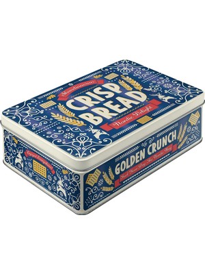 Nostalgic-Art 2,5 L Crisp Bread Retro Düz Saklama Kabı, Mutfak Için Hediye Fikri, Kapaklı Teneke Kutu, Vintage Tasarım