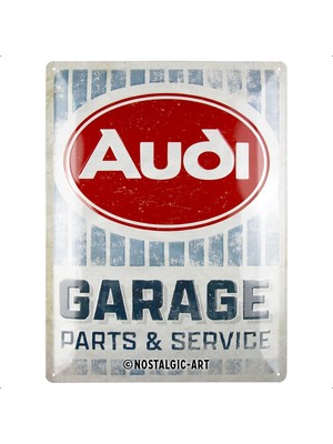 Nostalgic-Art Retro Sac Levha, 30 x 40 Cm, Audi – Garaj – Audi Aksesuar Hayranları Için Hediye Fikri, Orijinal Lisanslı Ürün (Olp), Metal, Vintage Tasarım, Sac Levhalar, Sözler