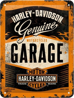 Nostalgic-Art 26178 Harley-Davidson – Garaj, Sac Levha 15 x 20 cm