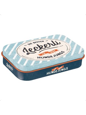 Nostaljik Sanat 82108 Retro Treat Teneke Kutu Pati Işareti Erkek Köpek Sahipleri Için Köpek Hediye Fikri, Seyahat Için Teneke Kutu, Vintage Tasarım